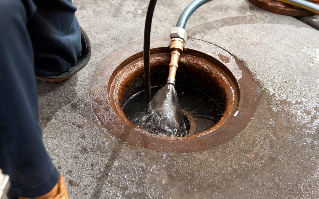 hydrojetting a drain line